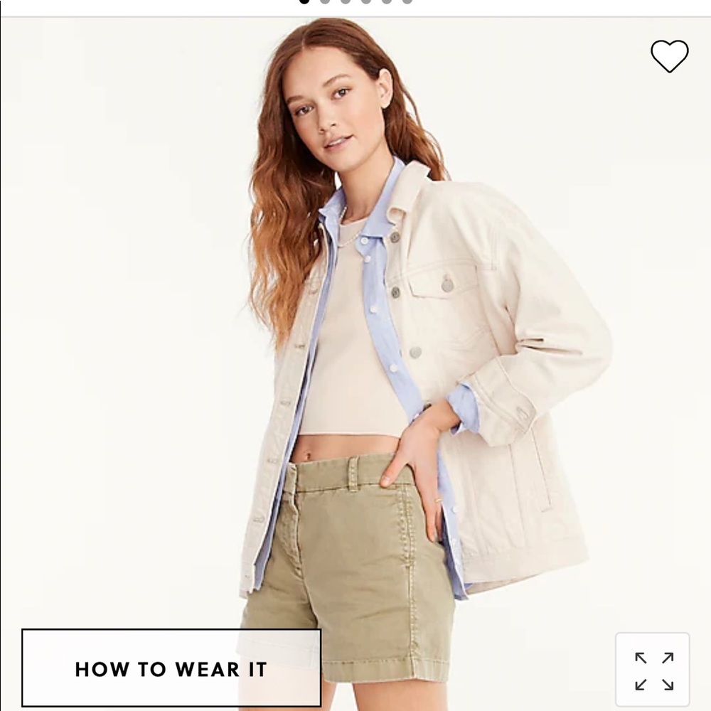 NWT J. Crew 5” Stretch Chino Short in Olive Sand